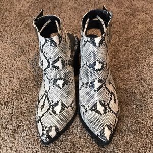 Snakeskin Booties